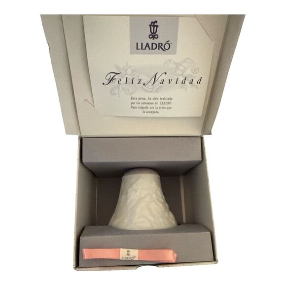 Lladró Feliz Navidad Porcelain Christmas Bell Ornament 1997 Spain w Original Box